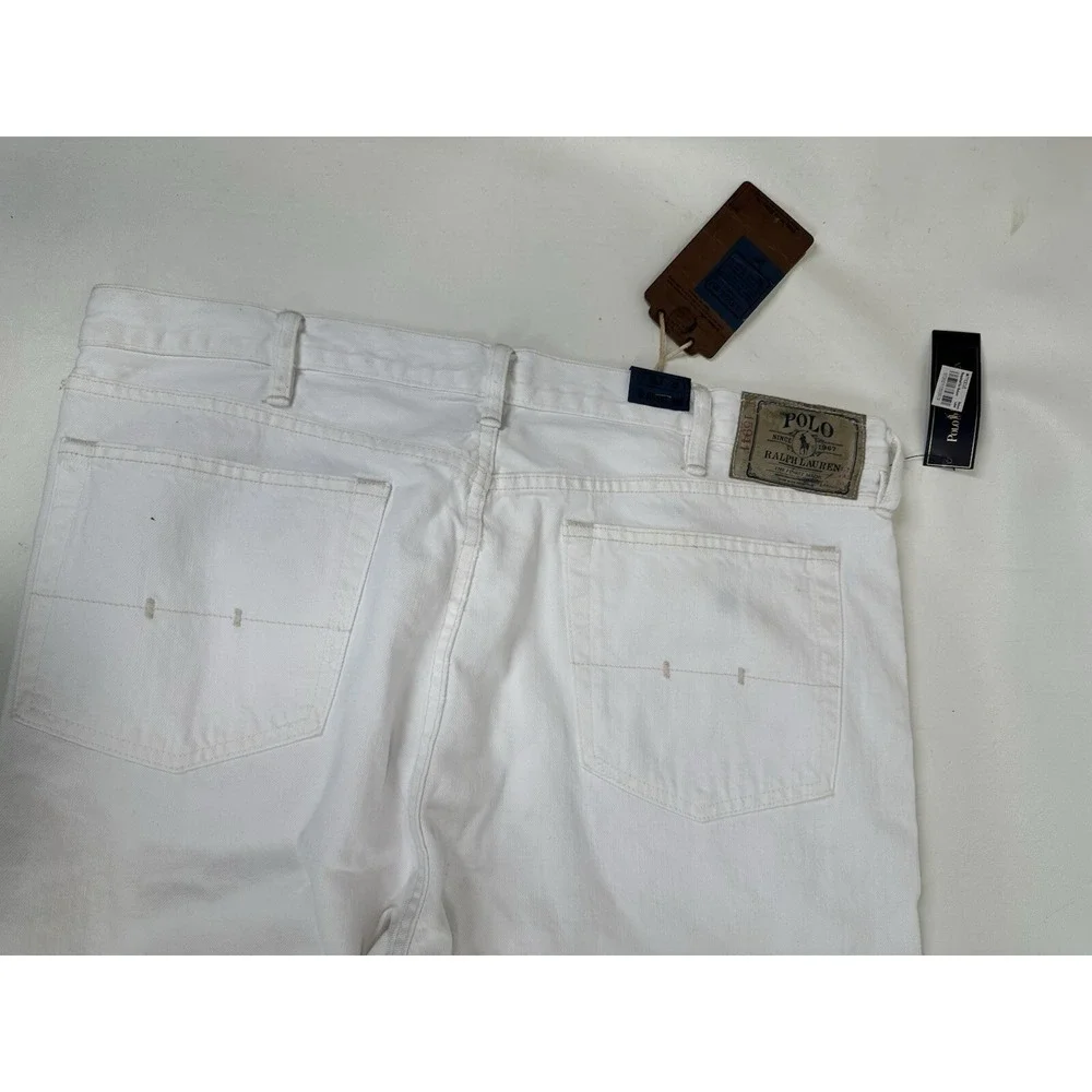 Polo Ralph Lauren Classic 867 Straight Hudson NWT white jeans Size‎ 38x32